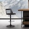 Armen Living Milan Adjustable Swivel Black Faux Leather and Black Wood Bar Stool with Black Base LCMLBABLBL - alternate 7